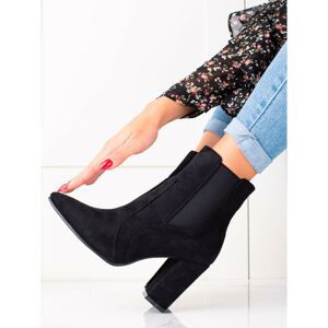 MARQUIZ BLACK STYLISH ANKLE BOOTS ON THE POST