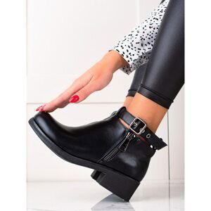 QUEEN VIVI FASHIONABLE ANKLE BOOTS WITH BUCKLE