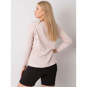 Dusty pink plus size blouse with long sleeves