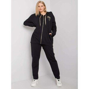 Black plus size tracksuit set