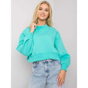 Basic turquoise sweatshirt for women