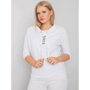 Women's white plus size blouse with the inscription