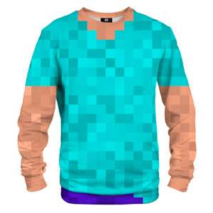 Mr. GUGU & Miss GO Unisex's Pixel Steve Sweater S-Pc2356