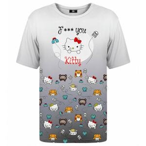 Mr. GUGU & Miss GO Unisex's Angry Kitty Black T-Shirt Tsh2231