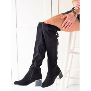 GOODIN STYLISH BOOTS WITH DECORATIVE HEEL