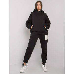 Black two-piece women's sweatshirt set