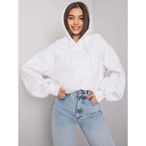 RUE PARIS Ladies White Cotton Hoodie