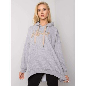 Grey melange cotton sweatshirt