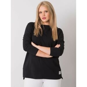 Black basic blouse in oversize