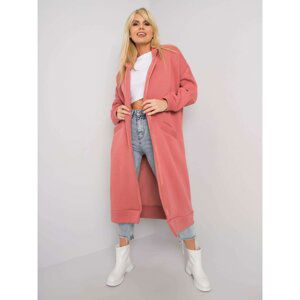 Dusty pink sweatshirt cape with insulation