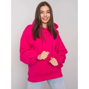 RUE PARIS Fuchsia cotton women's hoodie