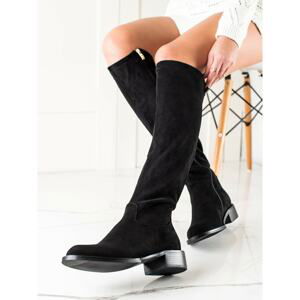 GOODIN BLACK SUEDE BOOTS WITH INSULATION