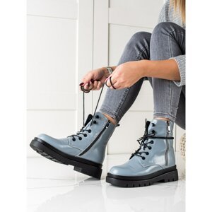 SIXTH SENSE LACE-UP ANKLE BOOTS WITH DECORATIVE ZIPPER
