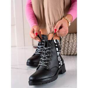 W. POTOCKI LACE-UP ANKLE BOOTS MADE OF ECO POTOCKI LEATHER