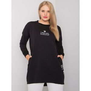 Black plus size cotton tunic