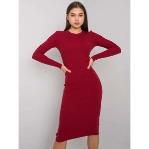 OH BELLA Burgundy fitted dress