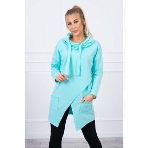 Tunic with front clutch Oversize mint