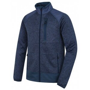 Men's fleece sweater with zipper Alan M black-blue / dark. blue
