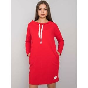 Women's red dress in cotton