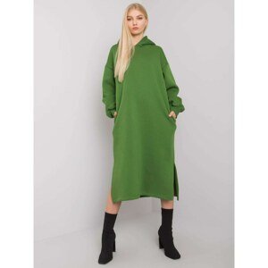 Women's green sweatshirt dress
