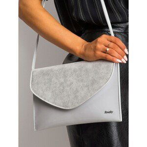 An elegant light gray clutch bag