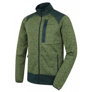 Men's fleece sweater with zipper Alan M green / black-green