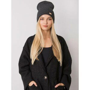 RUE PARIS Dark gray knitted beanie