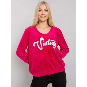 Fuchsia velor sweatshirt