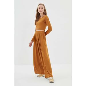 Trendyol Cinnamon Viscose Knitted Bottom-Top Set