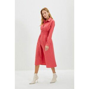 Trendyol Red Shirt Collar Dress