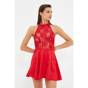 Trendyol Red Lace Satin Babydoll