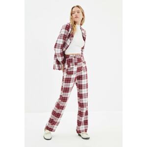 Trendyol Purple Plaid Trousers