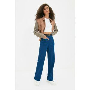 Trendyol Navy Wide Leg Trousers