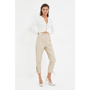 Trendyol Stone Eyelet Detailed Belted Trousers