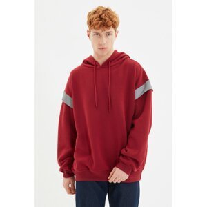 Trendyol Claret Red Wide Cut Hoodie Sweatshirt