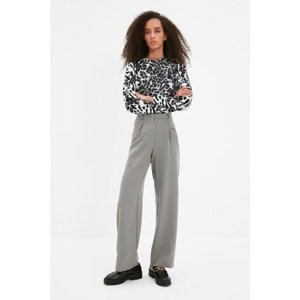 Trendyol Gray Straight Trousers