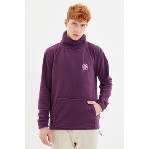 Trendyol Purple Men's Embroidered Oversize Sweatshirt
