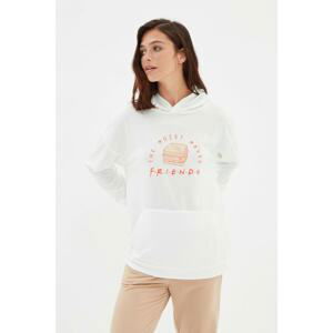 Trendyol Ecru Licensed Friends Knitted Sweatshirt