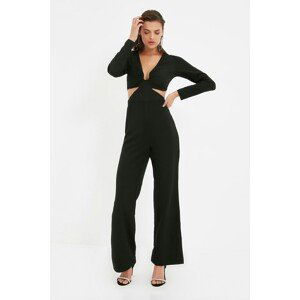 Trendyol Black Collar Detailed Jumpsuit