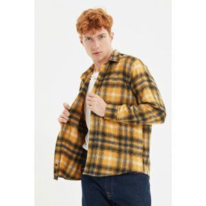 Trendyol Mustard Man Lumberjack Regular Fit Shirt Shirts