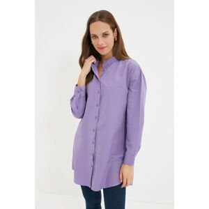 Trendyol Purple Standing Collar Tunic