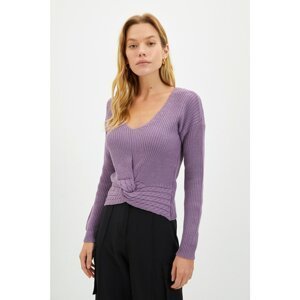 Trendyol Lilac Front Detailed Knitwear Sweater