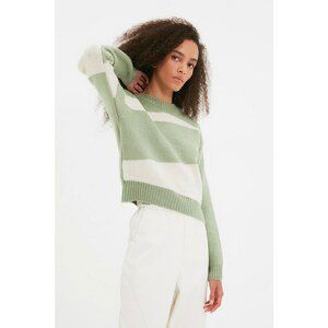 Trendyol Mint Jacquard Knitwear Sweater