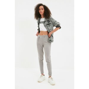 Trendyol Gray Basic Jogger Ribbed Knitted Sweatpants