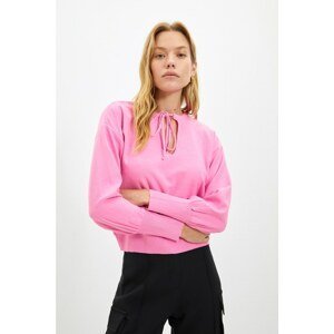 Trendyol Pink Collar Detailed Knitwear Sweater