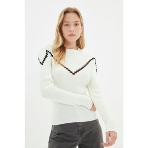 Trendyol Ecru Corduroy Knitwear Sweater