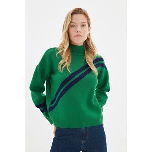 Trendyol Green Stand Up Collar Knitwear Sweater