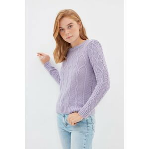 Trendyol Lilac Knit Detailed Knitwear Sweater