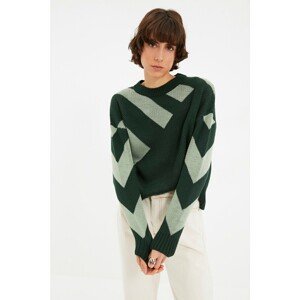 Trendyol Emerald Jacquard Green Knitwear Sweater