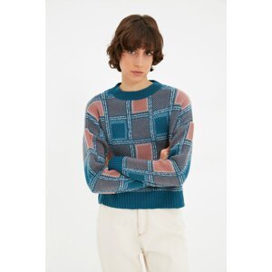 Trendyol Oil Square Jacquard Knitwear Sweater